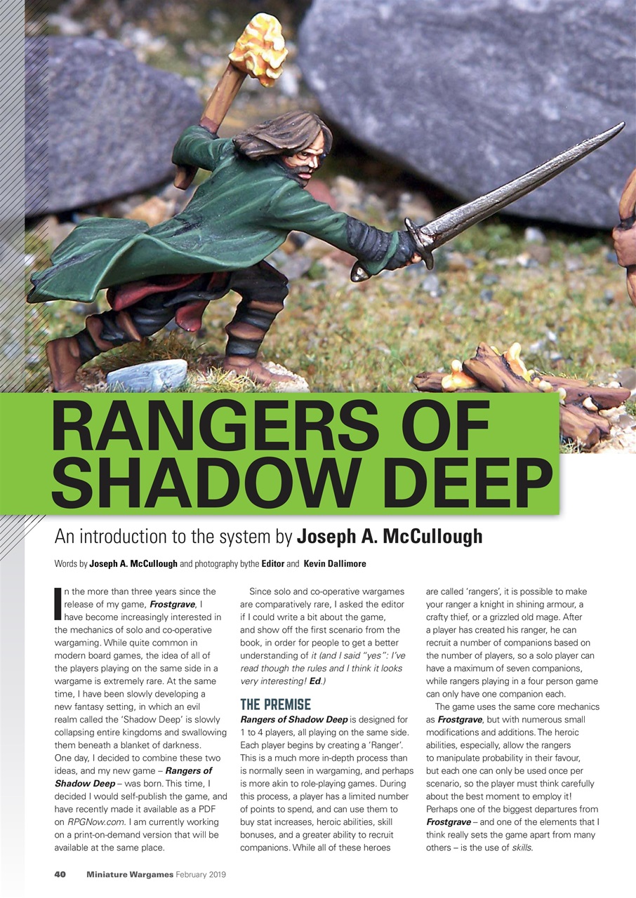 Miniature Wargames Preview Pages