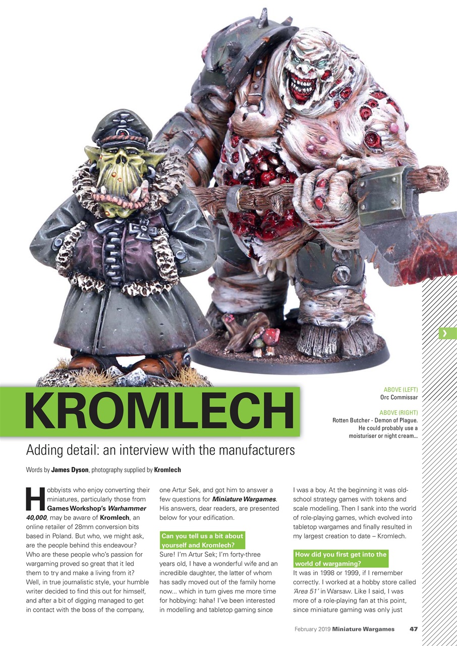 Miniature Wargames Preview Pages