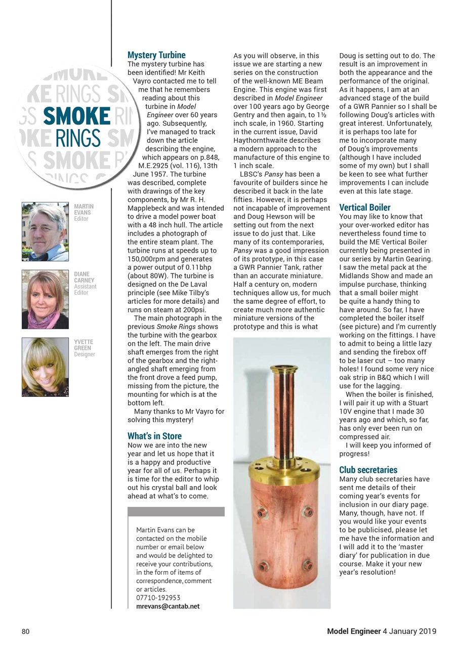 Model Engineer Preview Pages