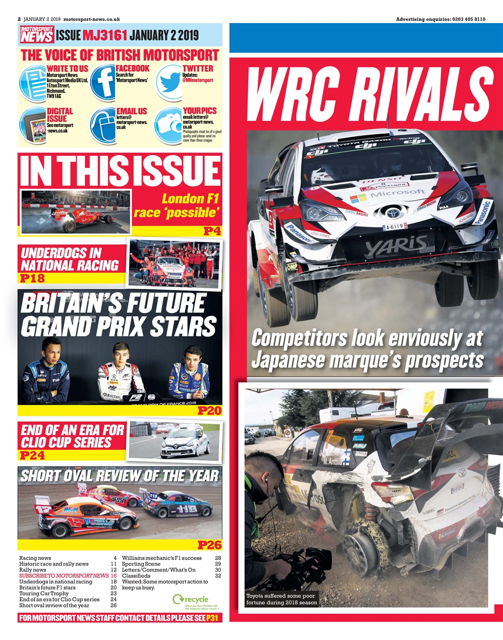Motorsport News Preview Pages
