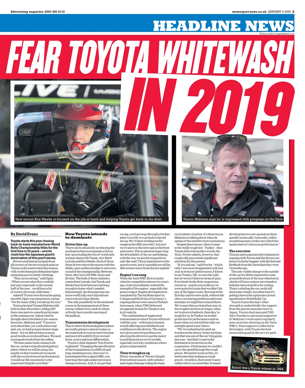 Motorsport News Preview Pages