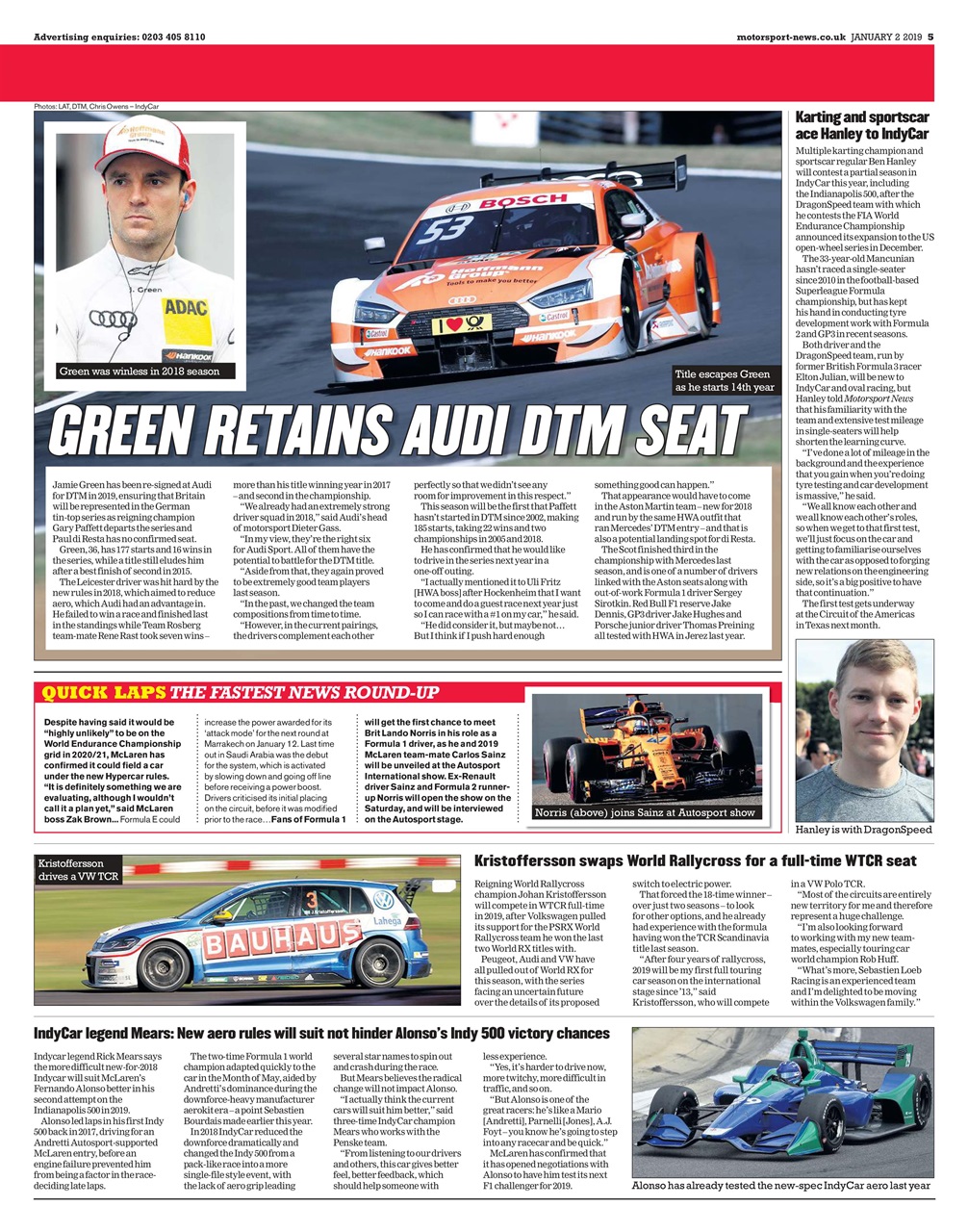 Motorsport News Preview Pages