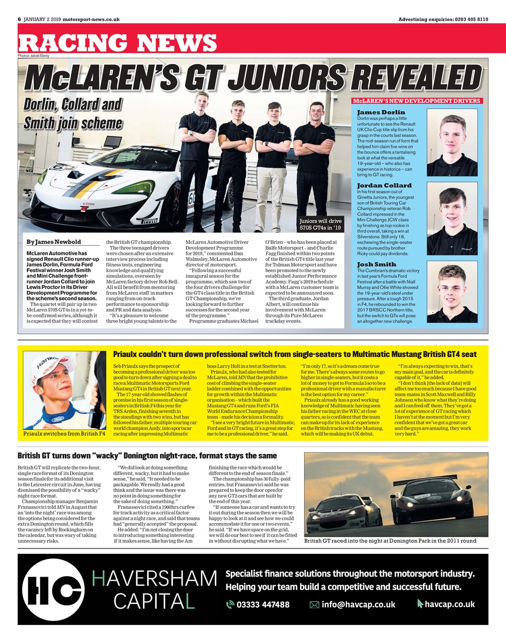 Motorsport News Preview Pages