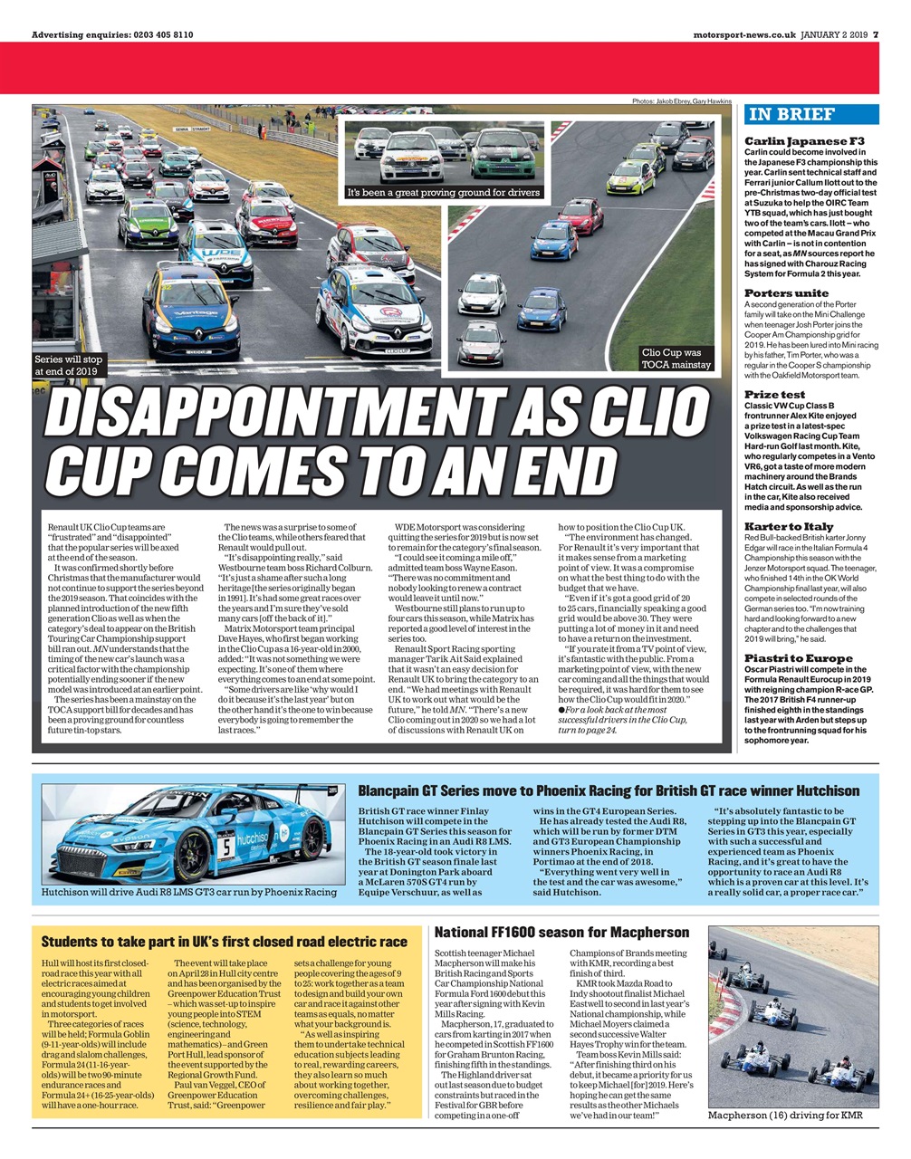 Motorsport News Preview Pages