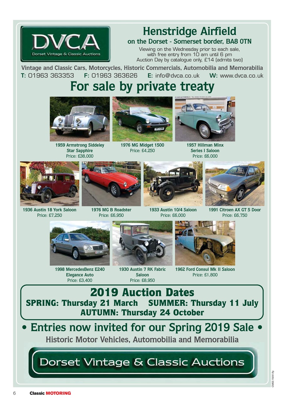 Classic Motoring Preview Pages