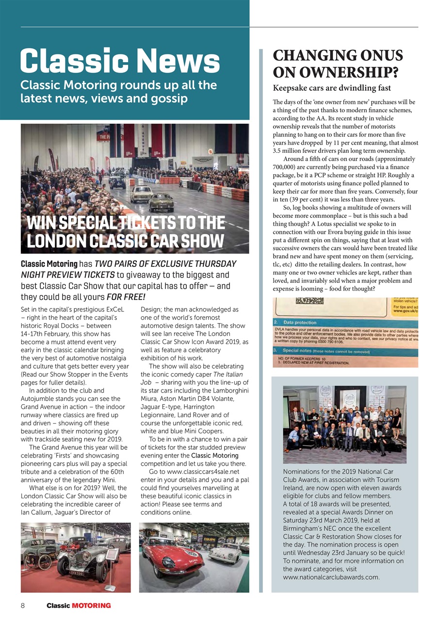 Classic Motoring Preview Pages