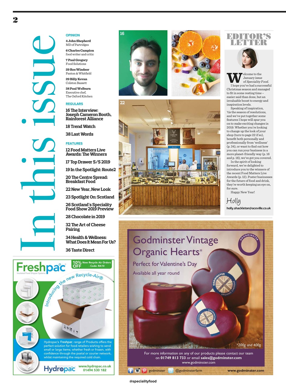 Speciality Food Preview Pages