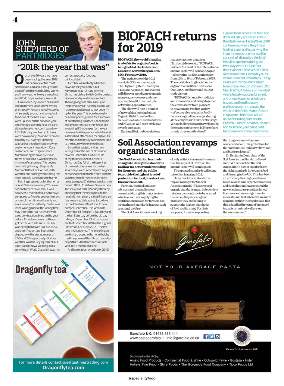 Speciality Food Preview Pages