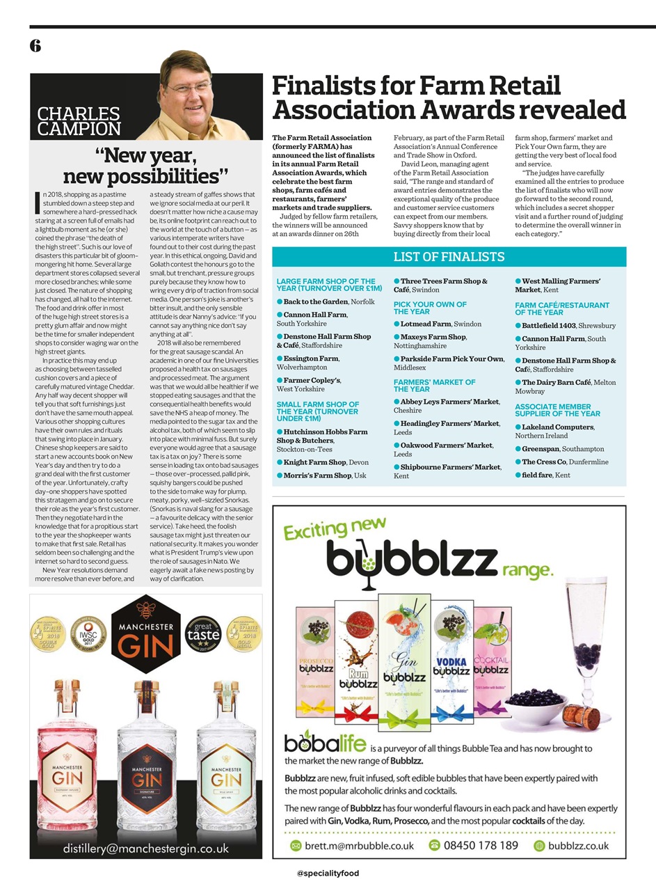 Speciality Food Preview Pages