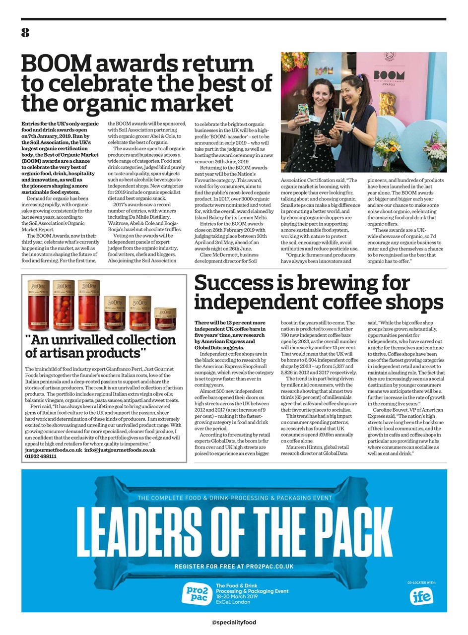 Speciality Food Preview Pages