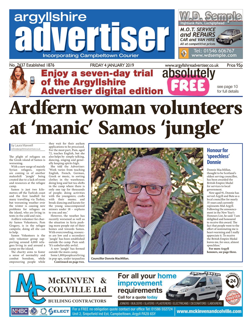 Argyllshire Advertiser Preview Pages
