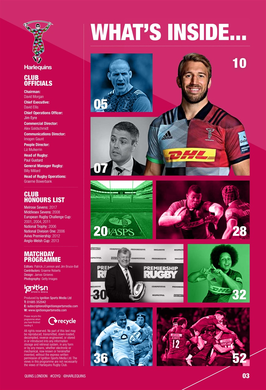 Harlequins Preview Pages