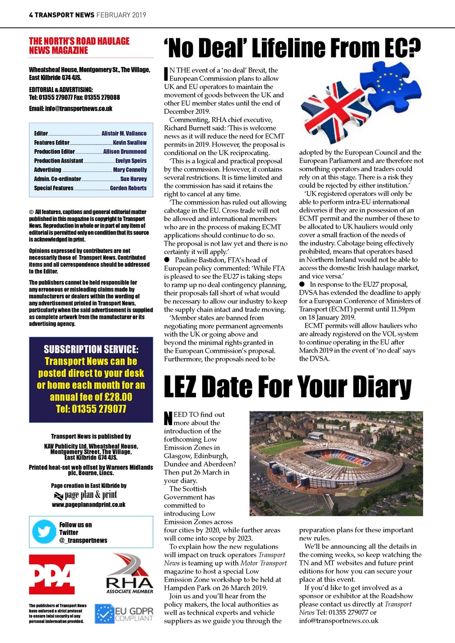 Transport News Preview Pages