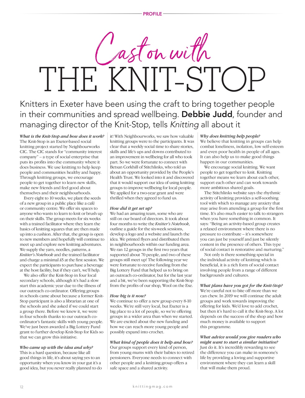 Knitting Preview Pages