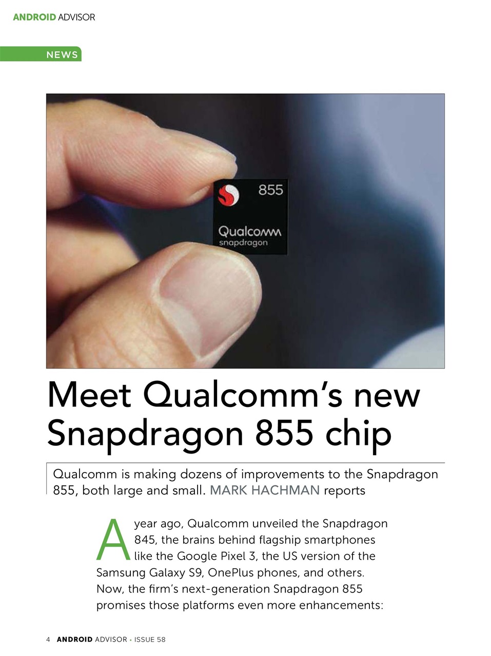 Android Advisor Preview Pages