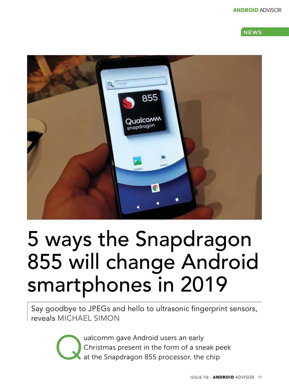 Android Advisor Preview Pages