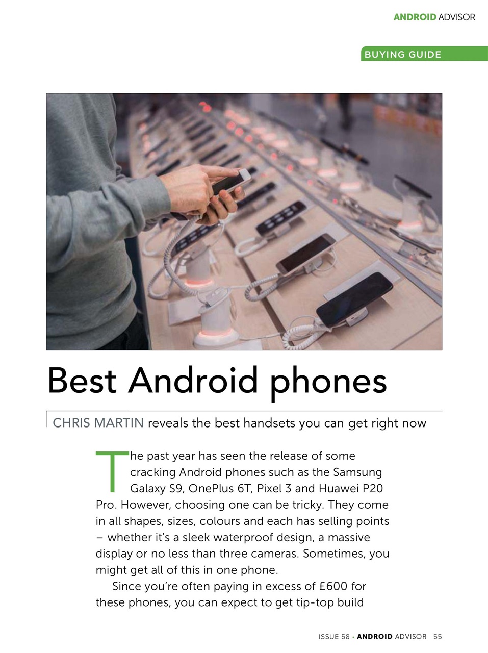 Android Advisor Preview Pages