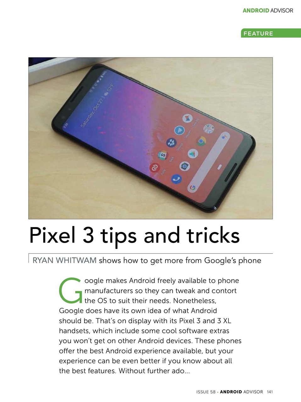 Android Advisor Preview Pages