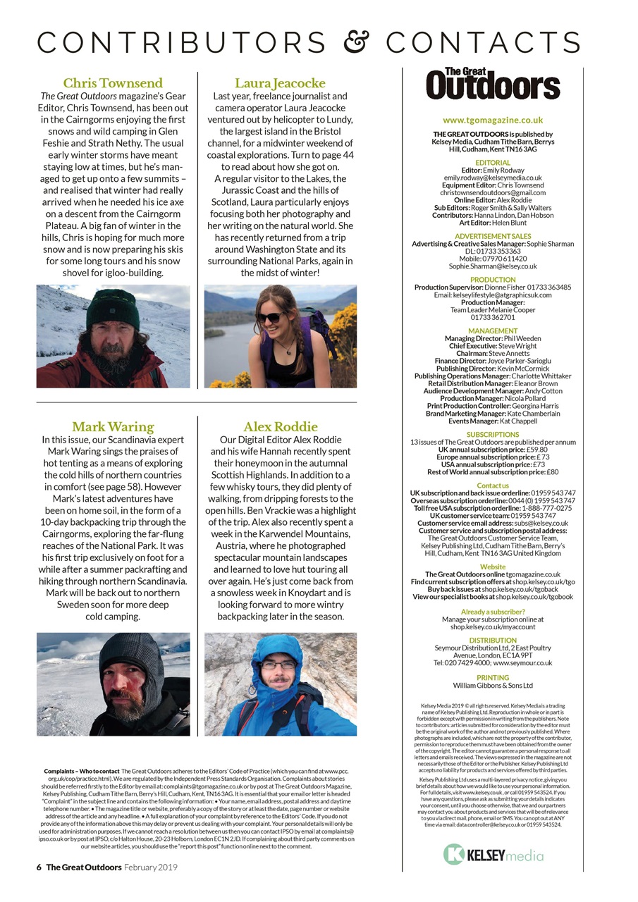 TGO - The Great Outdoors Magazine Preview Pages