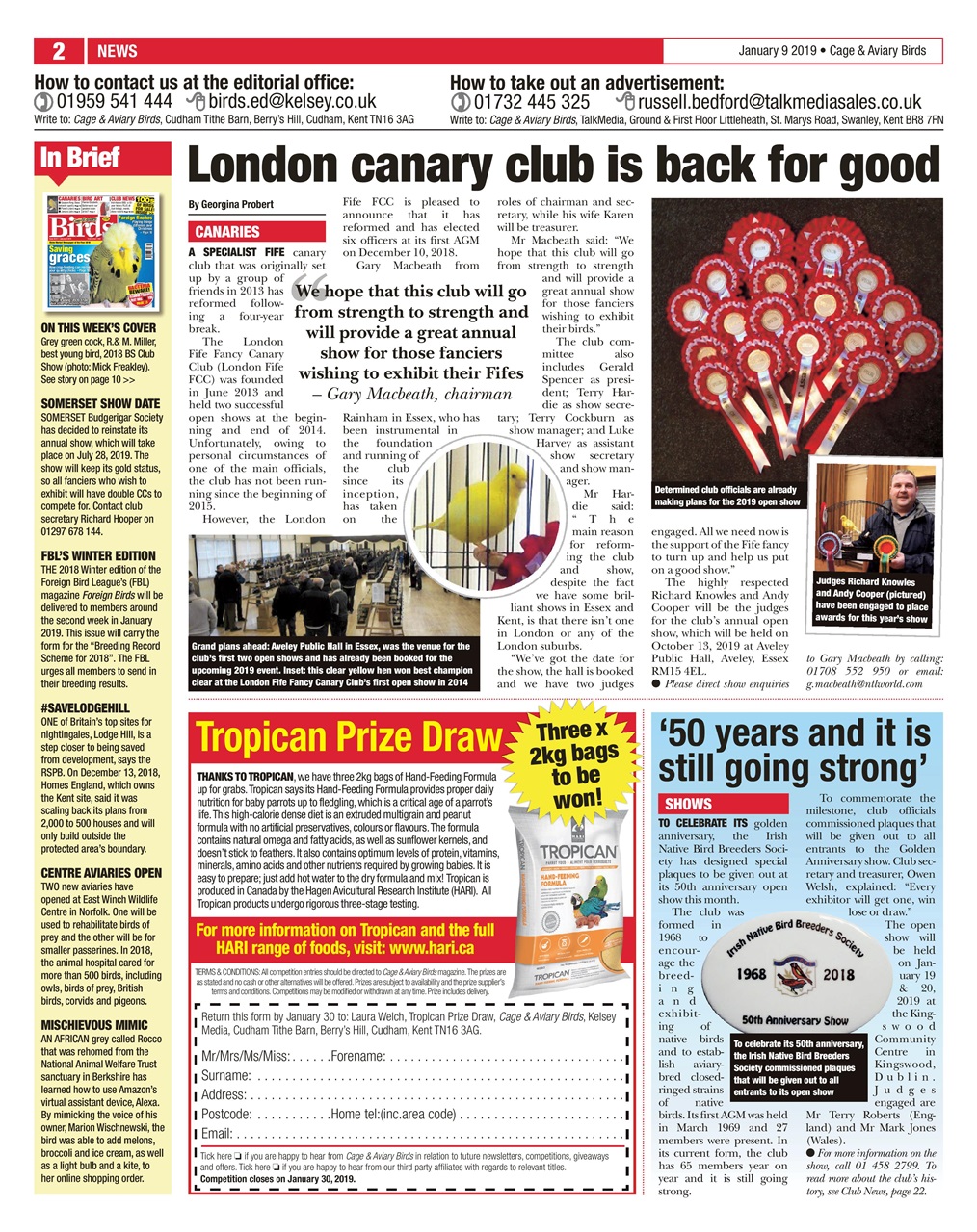 Cage & Aviary Birds Preview Pages