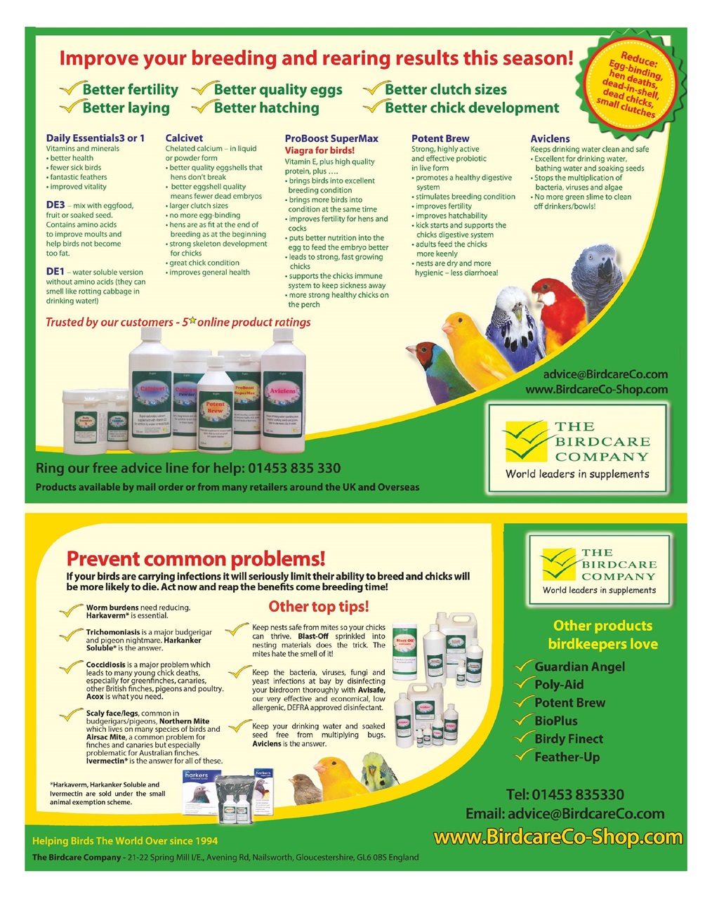 Cage & Aviary Birds Preview Pages
