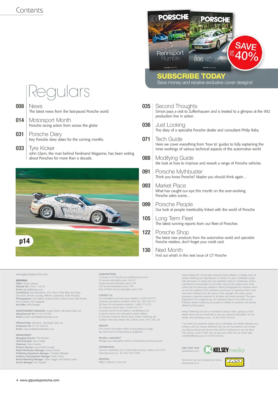 GT Porsche Preview Pages