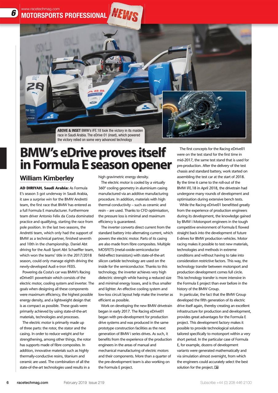 Race Tech Preview Pages