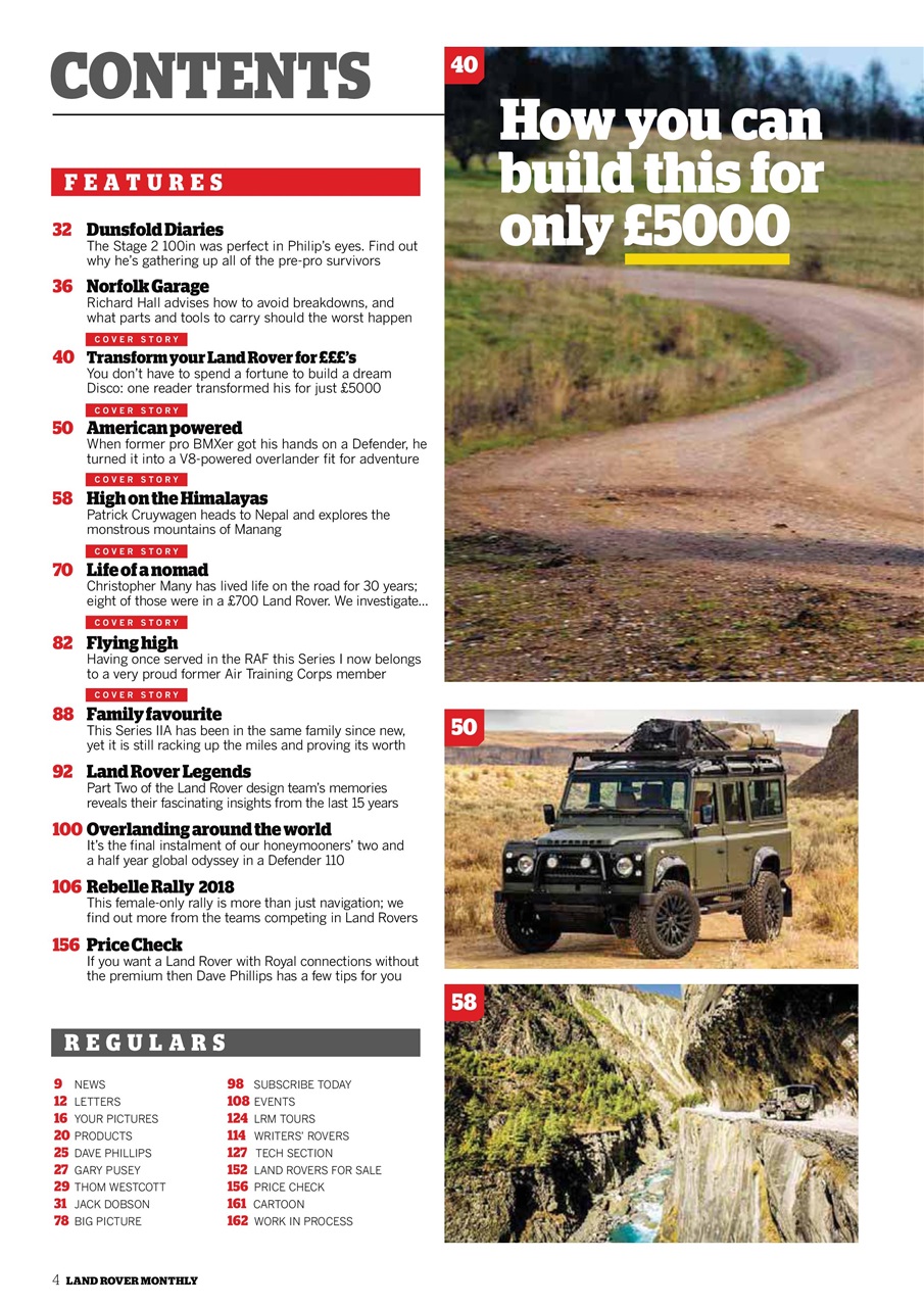 Land Rover Monthly Preview Pages