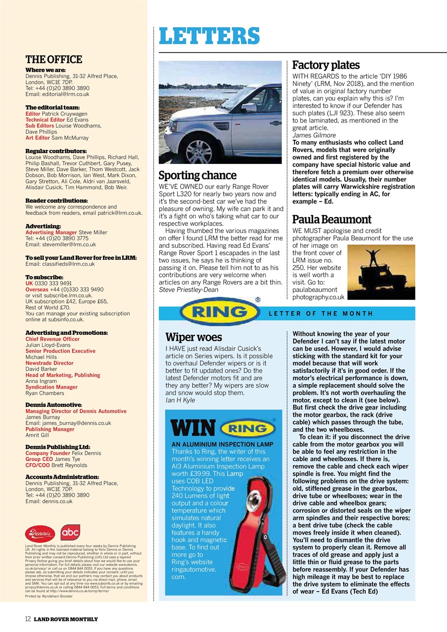 Land Rover Monthly Preview Pages