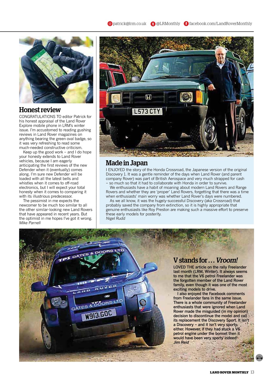 Land Rover Monthly Preview Pages