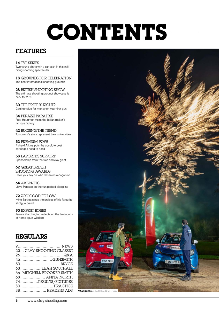 Clay Shooting Preview Pages