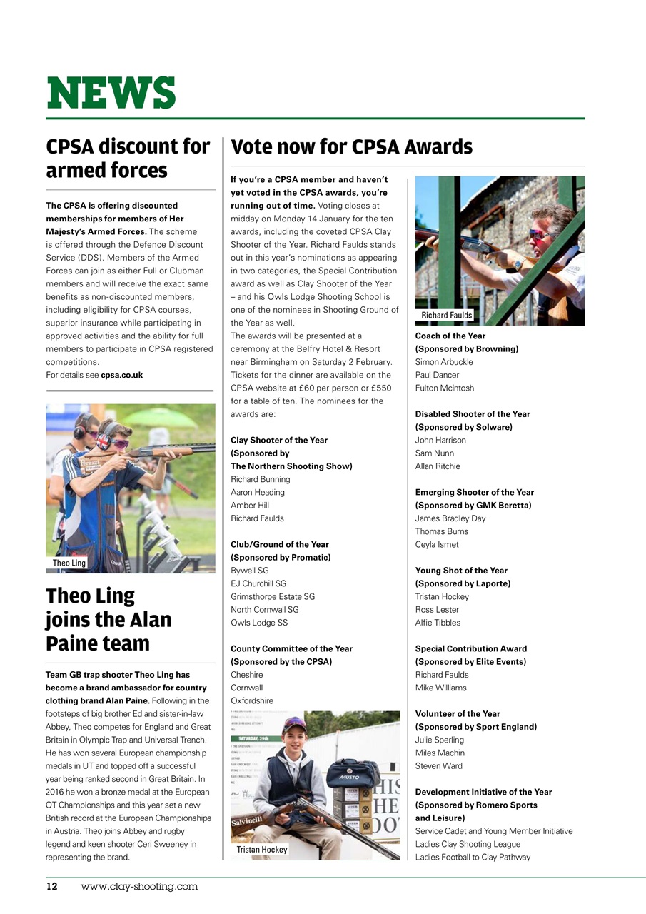 Clay Shooting Preview Pages