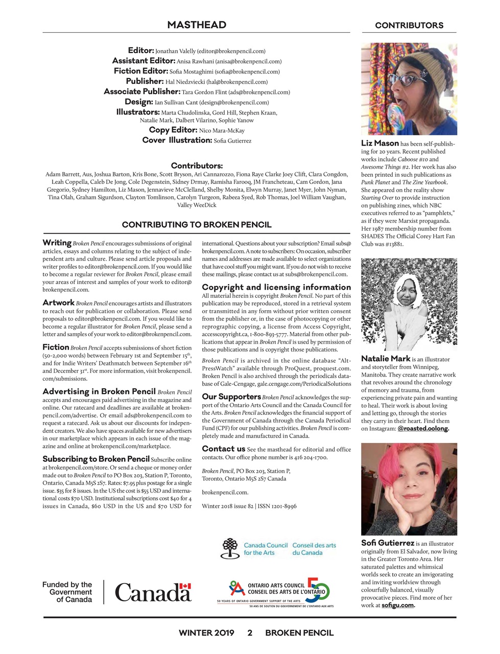 Broken Pencil Preview Pages