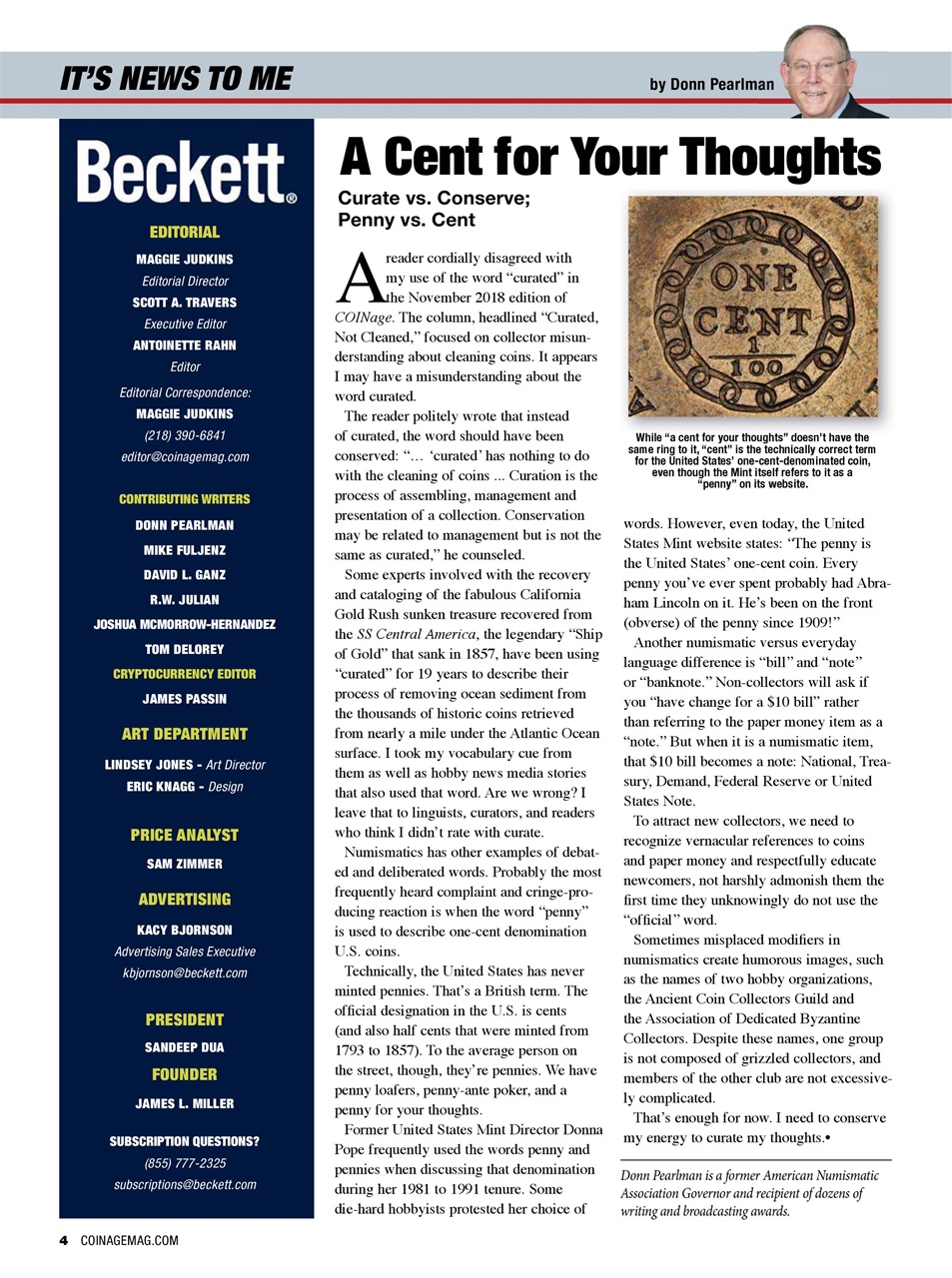 COINage Magazine Preview Pages