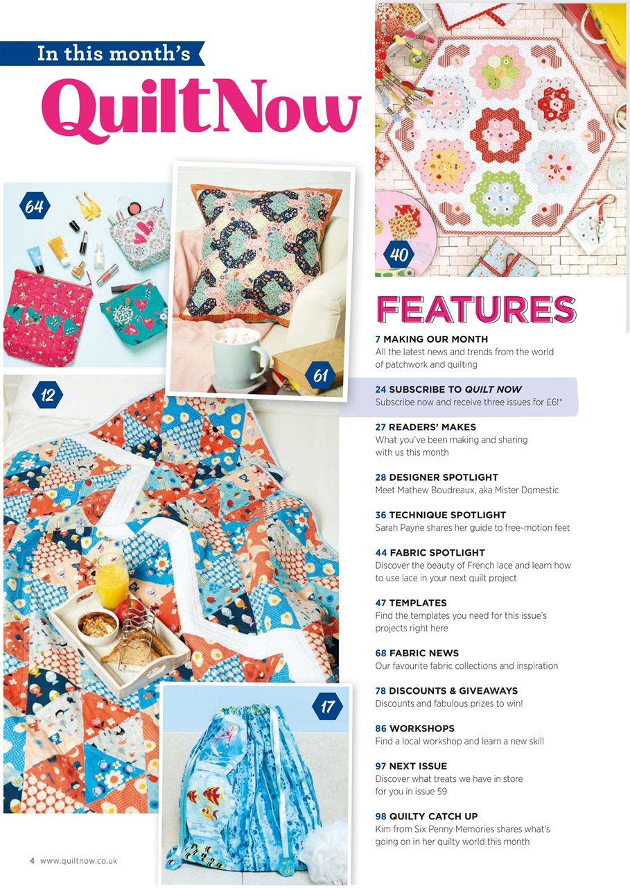 Quilt Now Preview Pages