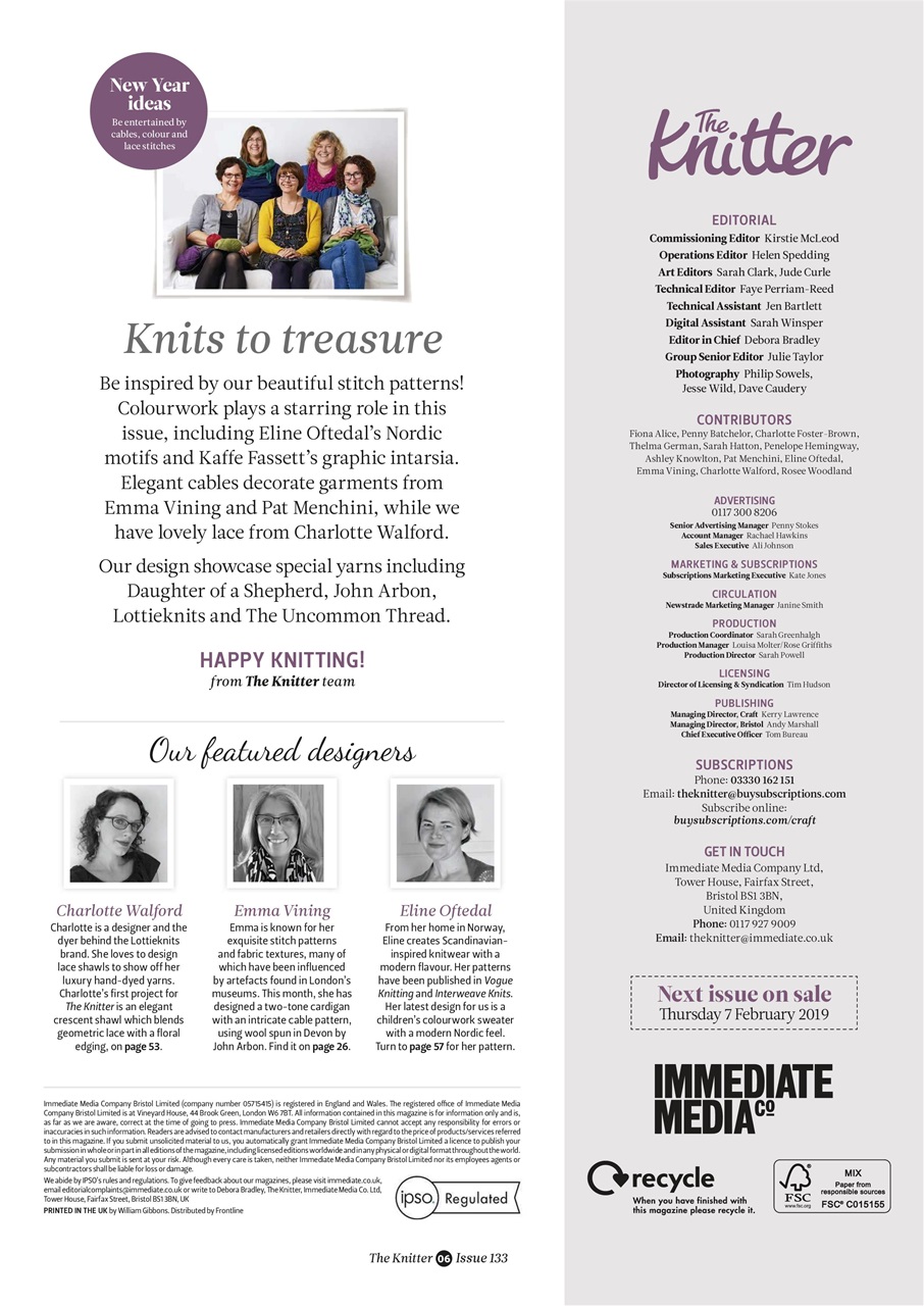 The Knitter Preview Pages