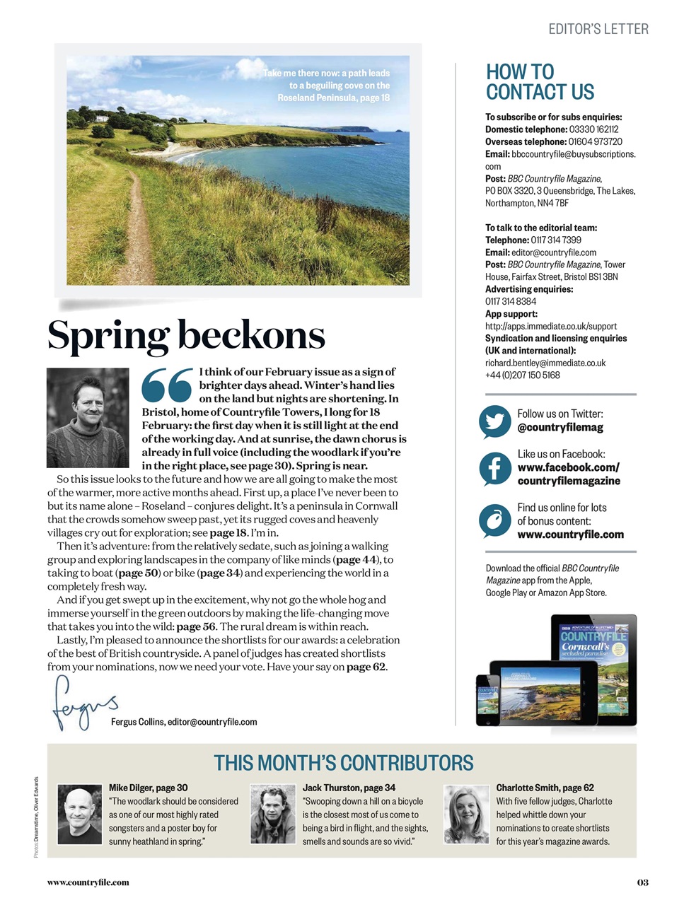 BBC Countryfile Magazine Preview Pages