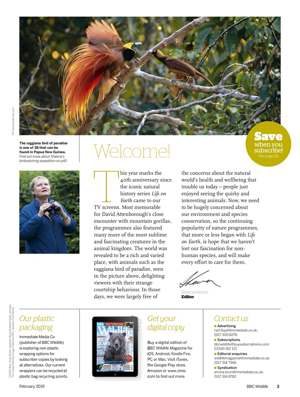 BBC Wildlife Magazine Preview Pages