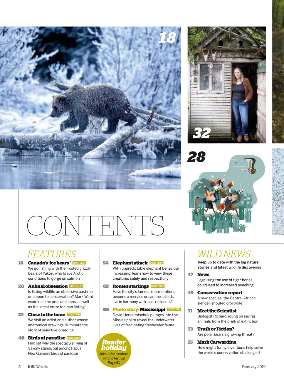 BBC Wildlife Magazine Preview Pages