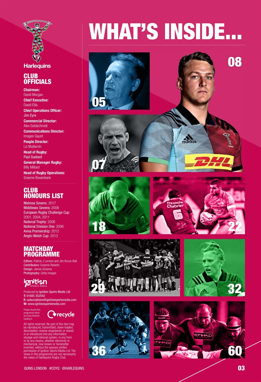Harlequins Preview Pages
