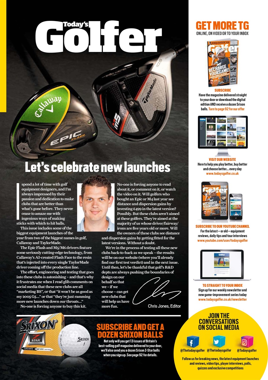 Today's Golfer Preview Pages