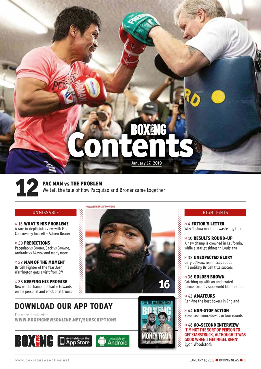 Boxing News Preview Pages