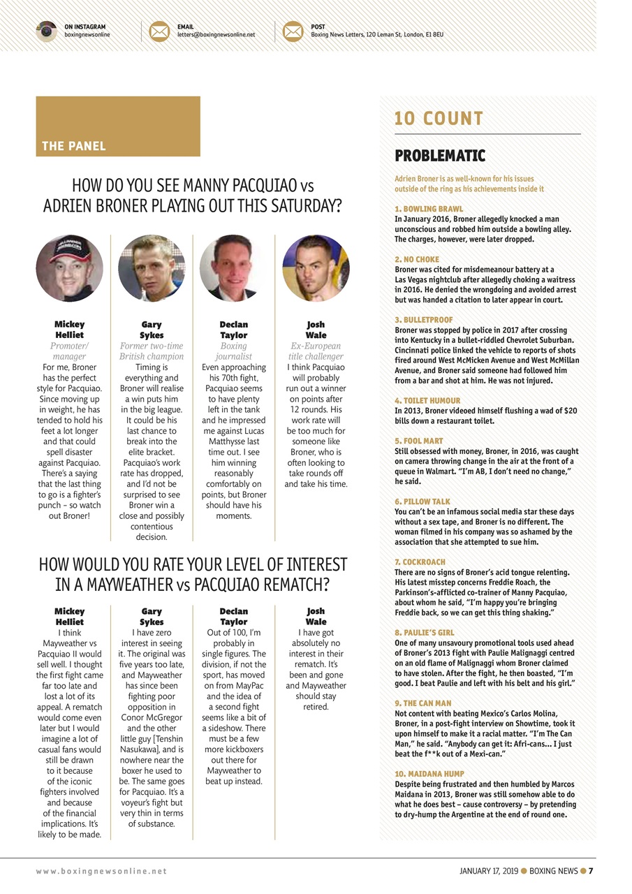 Boxing News Preview Pages