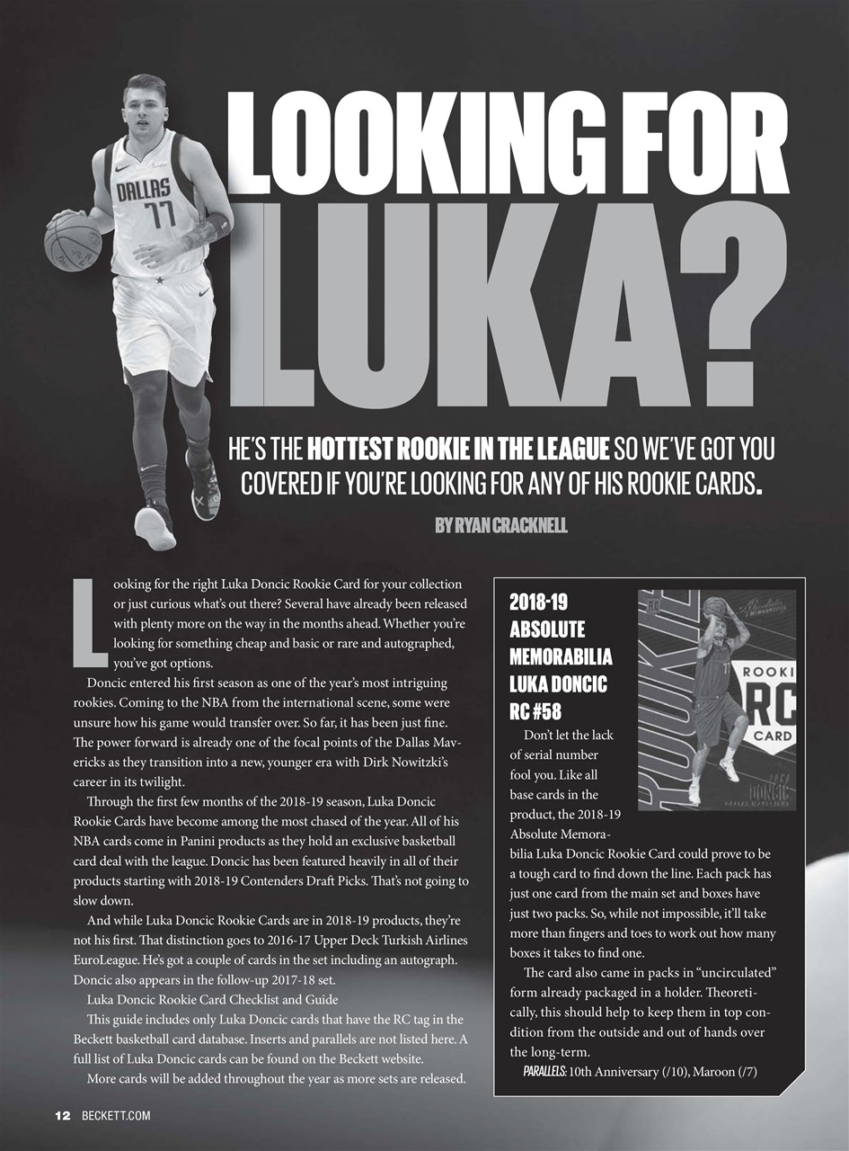Beckett Basketball Magazine Preview Pages