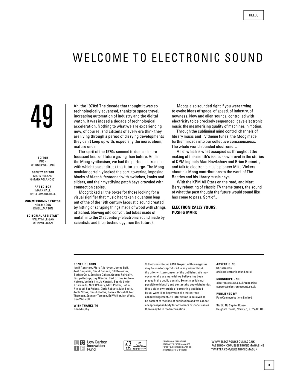 Electronic Sound Preview Pages