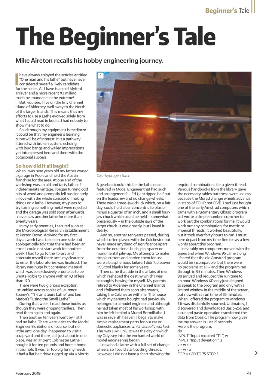 Model Engineer & Workshop Magazine Preview Pages