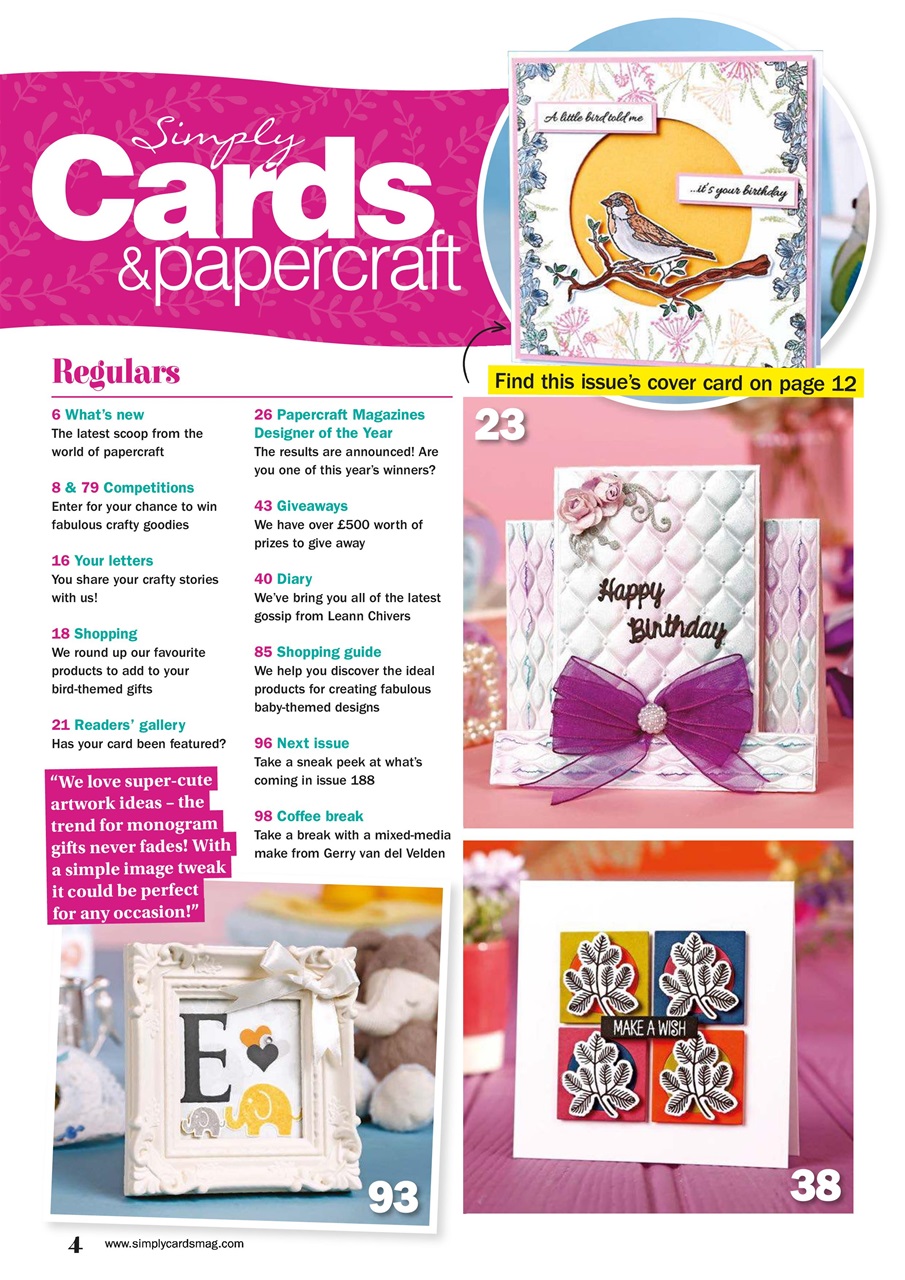 Simply Cards & Papercraft Preview Pages
