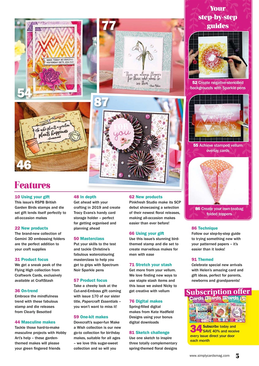 Simply Cards & Papercraft Preview Pages