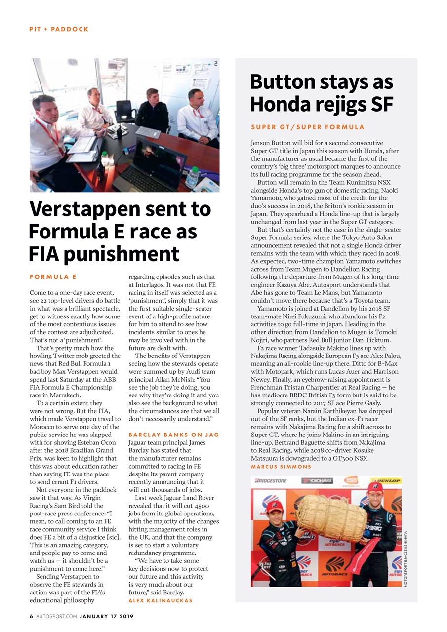 Autosport Preview Pages