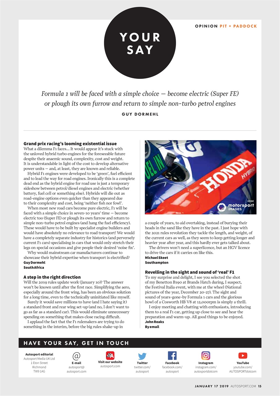 Autosport Preview Pages
